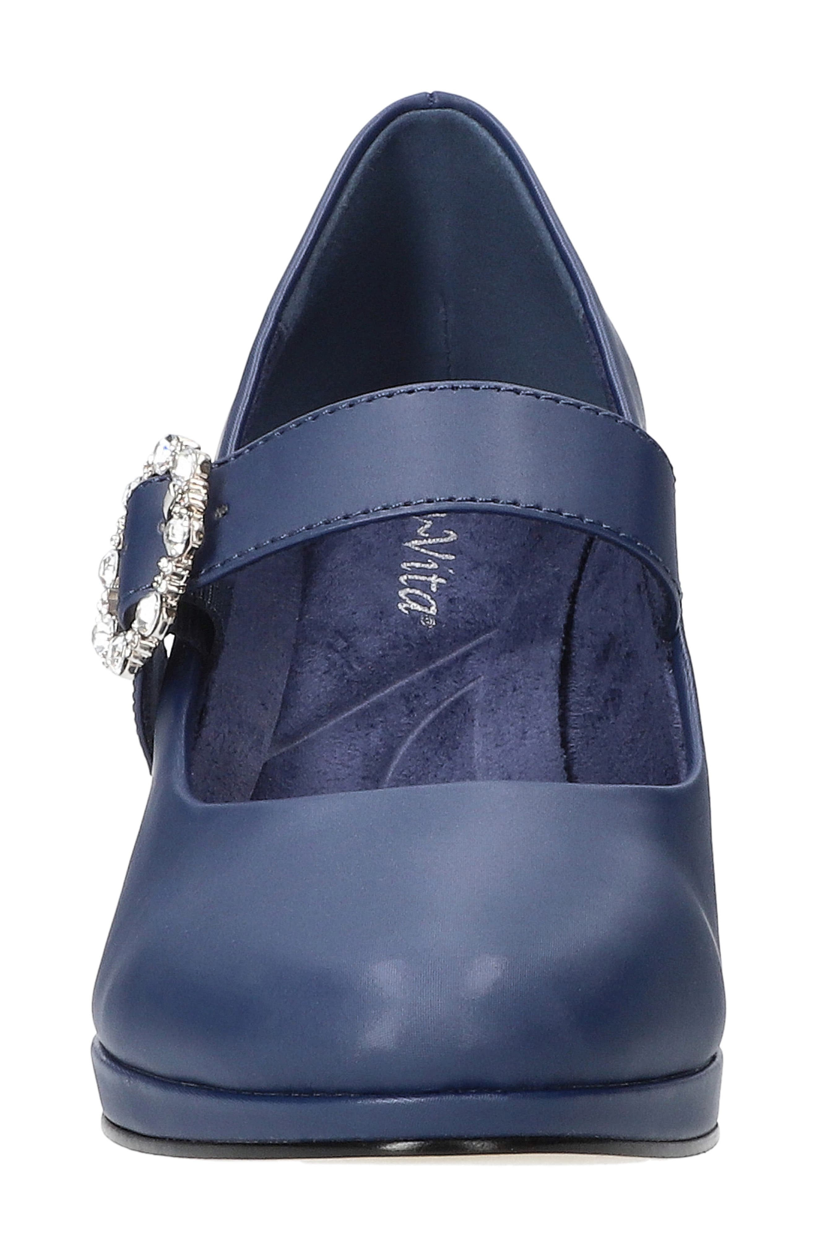 Charisma Mary Jane Platform Pump, Alternate, color, NAVY SATIN-STONES