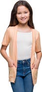 24sevenKid Short Sleeve Open Front Layering Shrug with Pockets