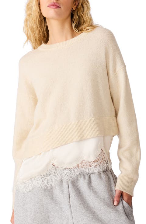 Aries Lace Hem Sweater