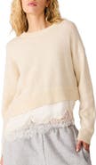 Steve Madden Aries Lace Hem Sweater