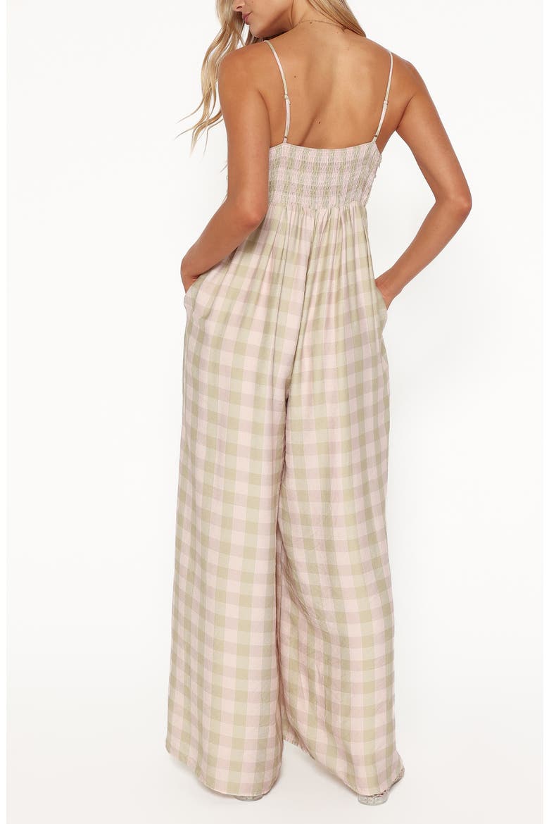 Pricilla Wide Leg Jumpsuit, Alternate, color, GREEN/ PINK GINGHAM