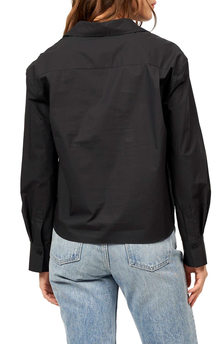 Equipment Aitana Ruffle Placket Button-Up Shirt, Alternate, color, True Black