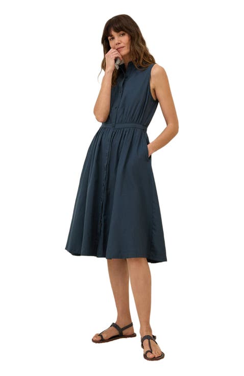 Organic Cotton Sunset Lightweight Cotton Sleeveless Shirtdress