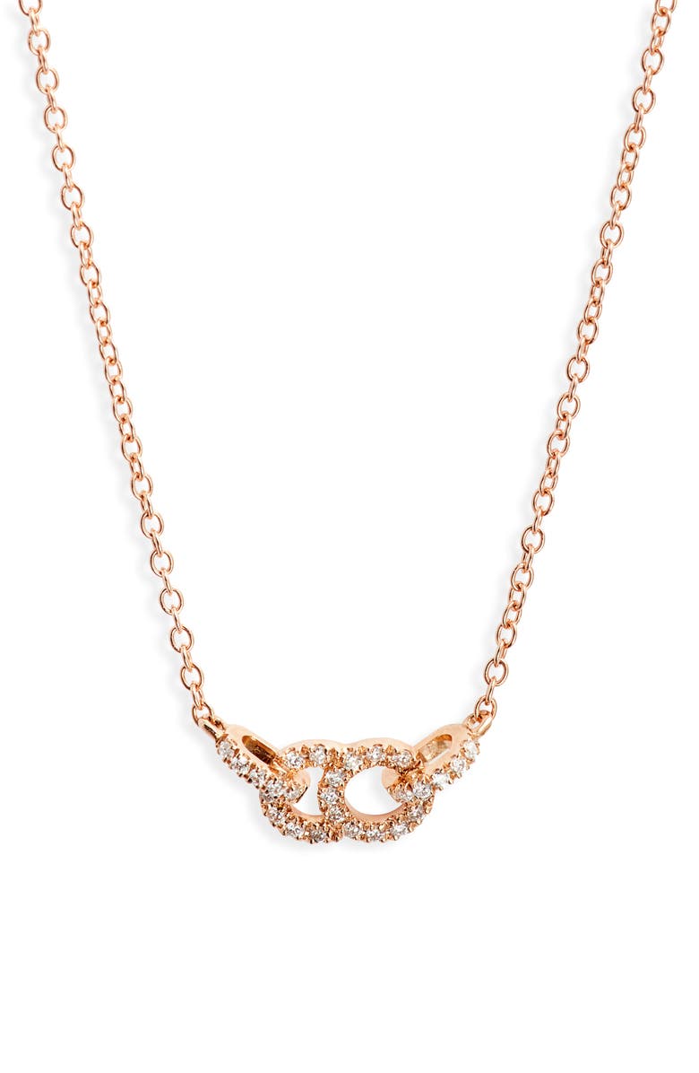 COURBET Celeste Interlocking Lab Created Diamond Pendant Necklace, Main, color, 