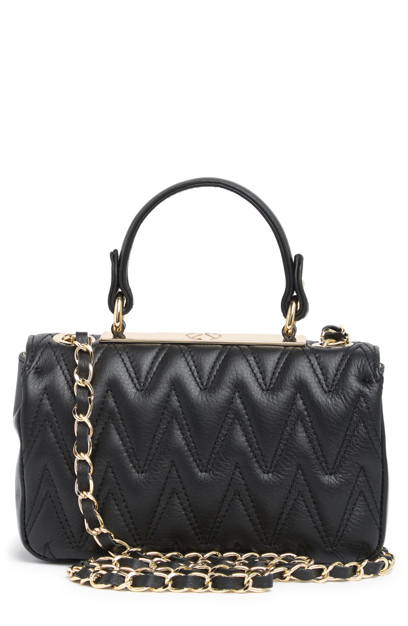 VALENTINO BY MARIO VALENTINO Poisson Plate Top Handle Crossbody Bag, Alternate, color, 