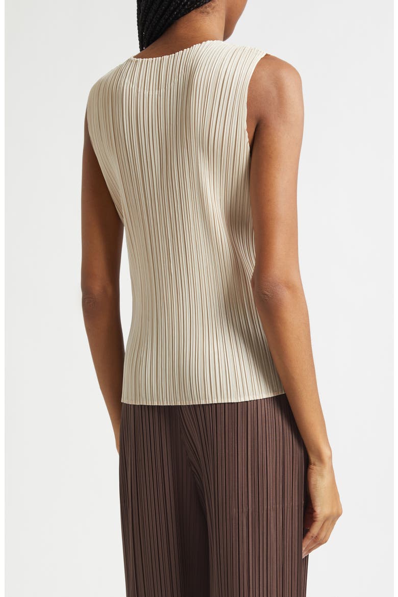 Monthly Colors May Pleated Sleeveless Top, Alternate, color, SAND BEIGE
