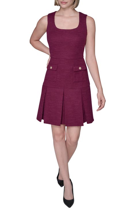 Textured Stretch A-Line Dress