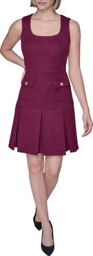 KARL LAGERFELD Textured Stretch A-Line Dress