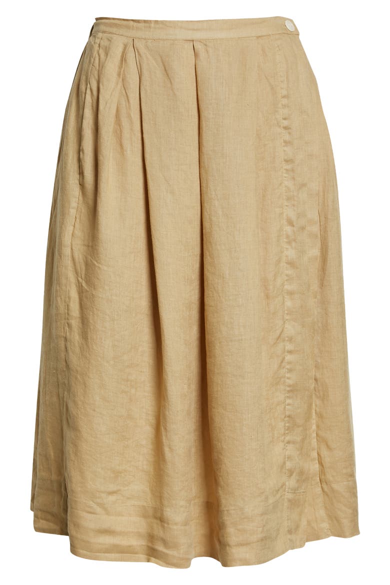 Kelsey Linen Skirt, Alternate, color, VINTAGE KHAKI