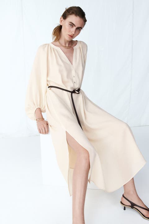 Oversized Tie-belt Dress