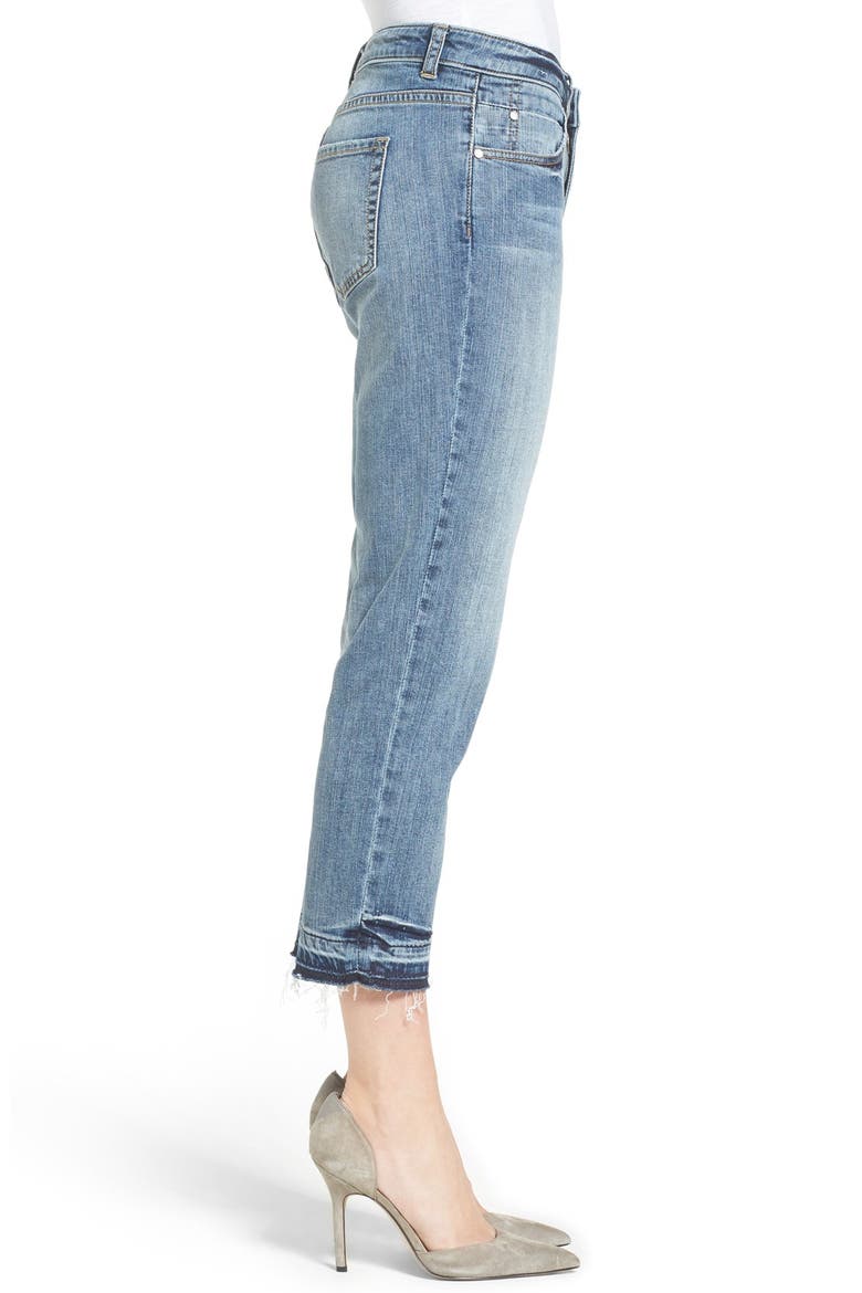 Crop Release Hem Jeans, Alternate, color, INDIGO