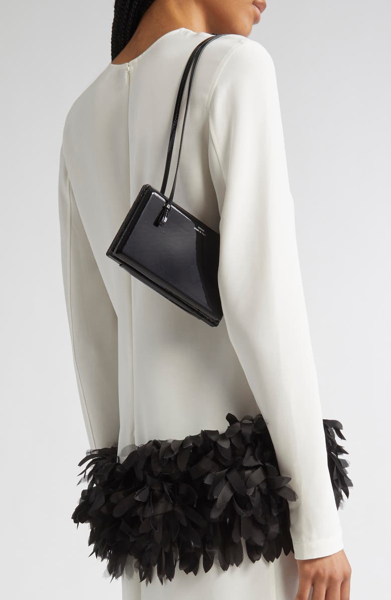 TOTEME Cocktail Patent Leather Shoulder Bag, Alternate, color, Black