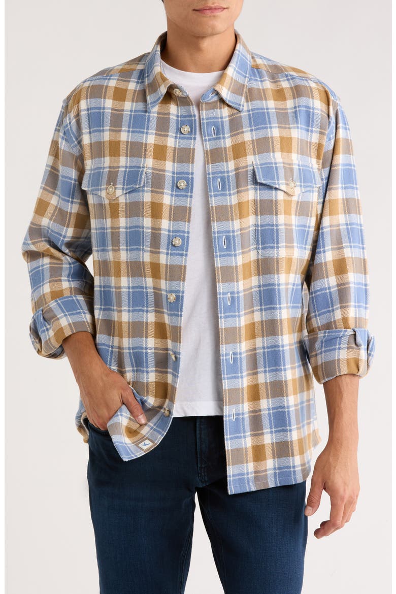 Cayucos Plaid Overshirt, Main, color, WATER