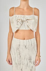 Endless Rose Oversized Bow Cropped Top