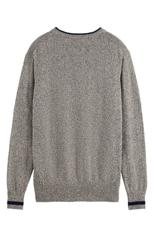 Scotch & Soda Mélange Crewneck Sweater In Gray