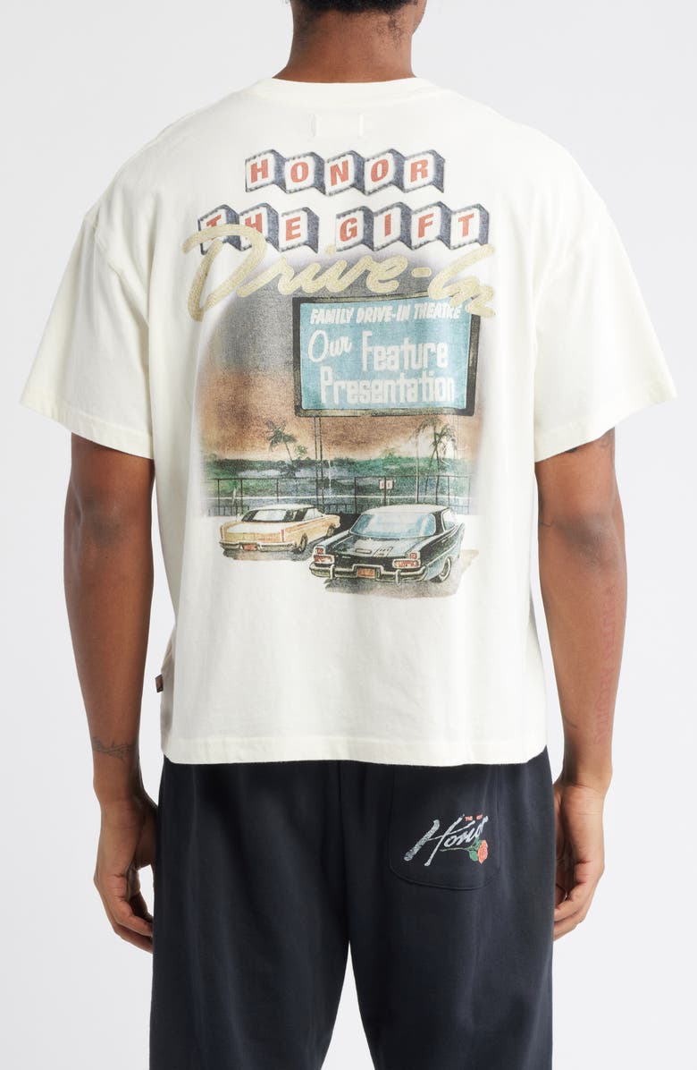 HONOR THE GIFT Feature Presentation Cotton Graphic T-Shirt, Alternate, color, Bone