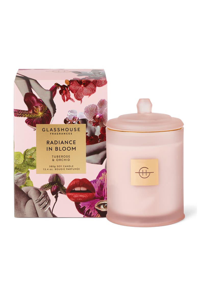Radiance in Bloom Two-Wick Scented Candle, Main, color, PINK