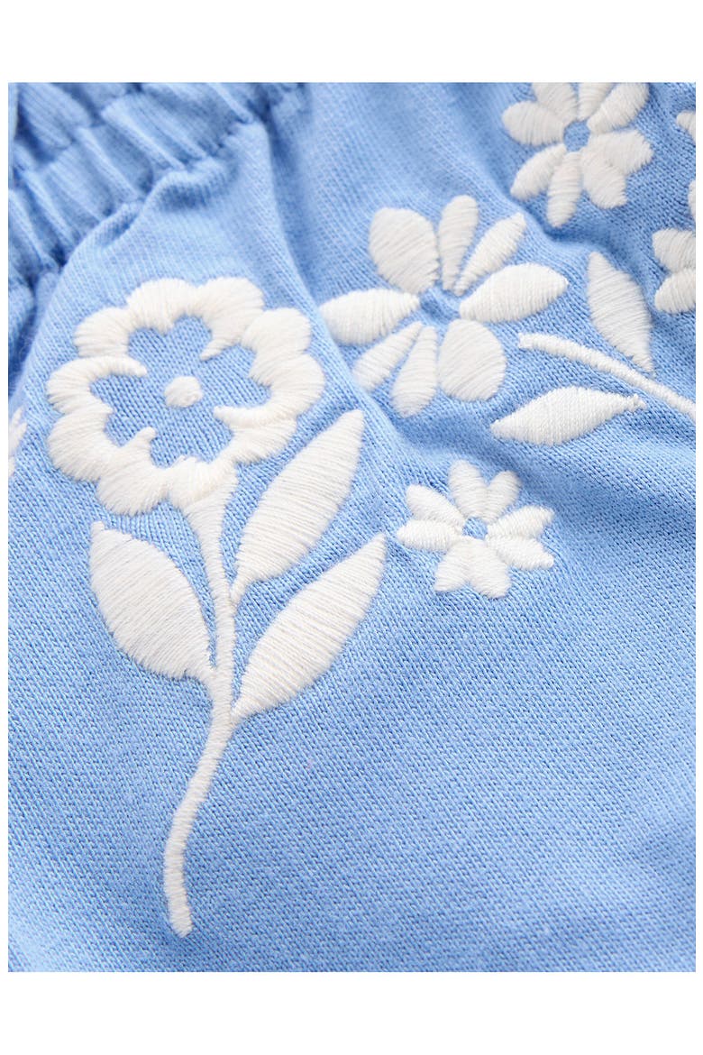 Kids' Floral Embroidered Knit Tank, Alternate, color, FORGET ME NOT BLUE