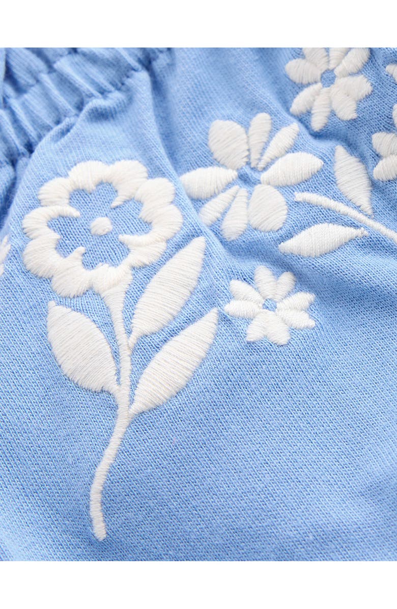 Mini Boden Kids' Floral Embroidered Knit Tank, Alternate, color, Forget Me Not Blue