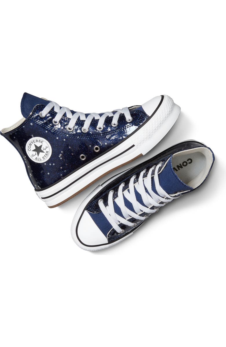 Converse Kids' Chuck Taylor<sup>®</sup> All Star<sup>®</sup> EVA Lift High Top Sneaker, Alternate, color, Navy/ White/ Egret