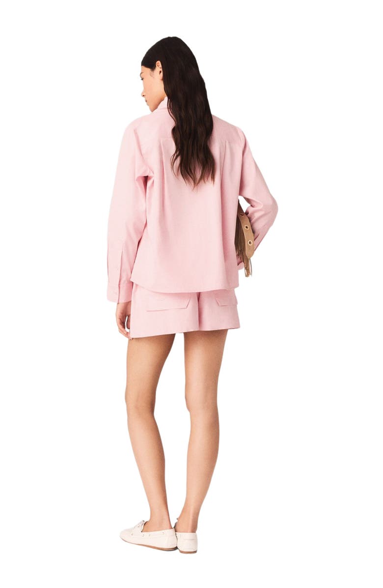 maje Shirt with removable scarf, Alternate, color, Pink