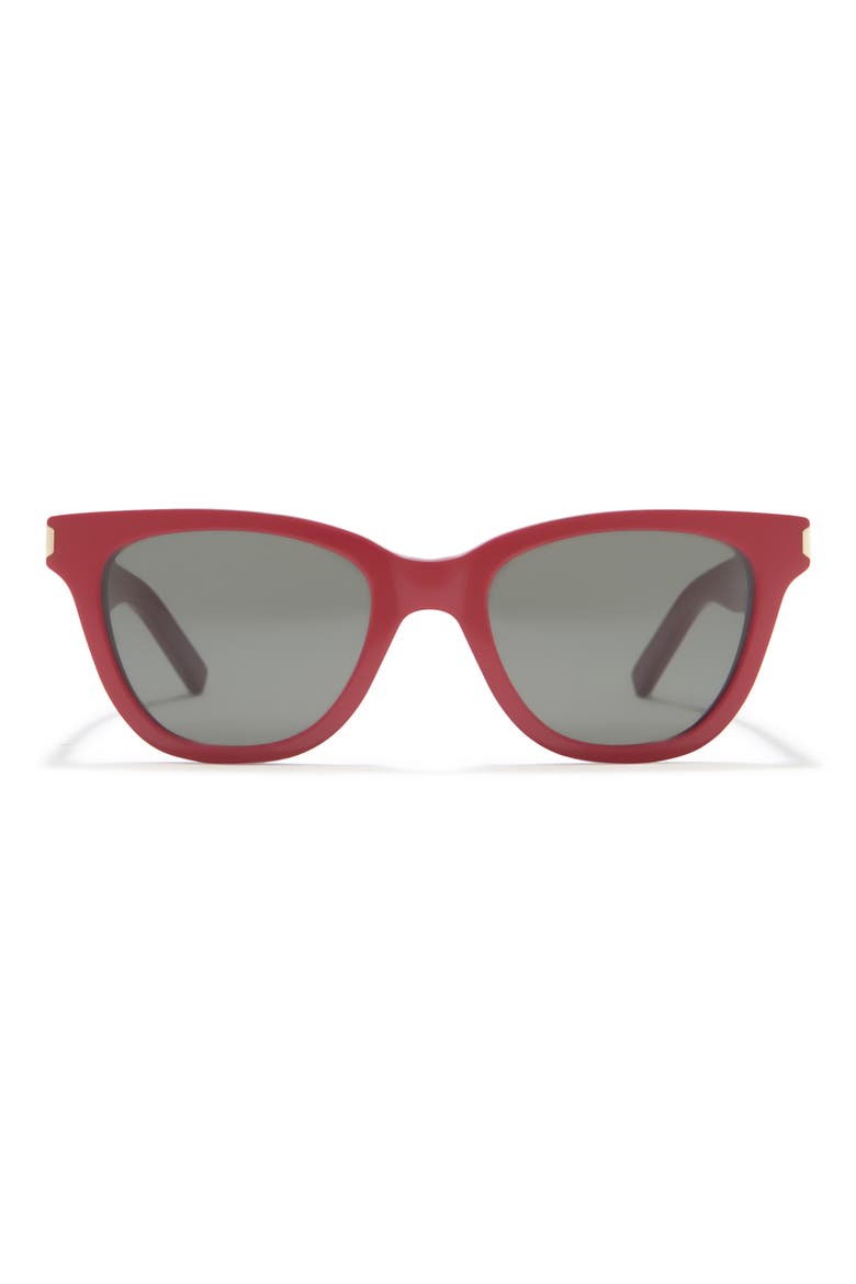 51mm Cat Eye Sunglasses, Main, color, RED RED GREY