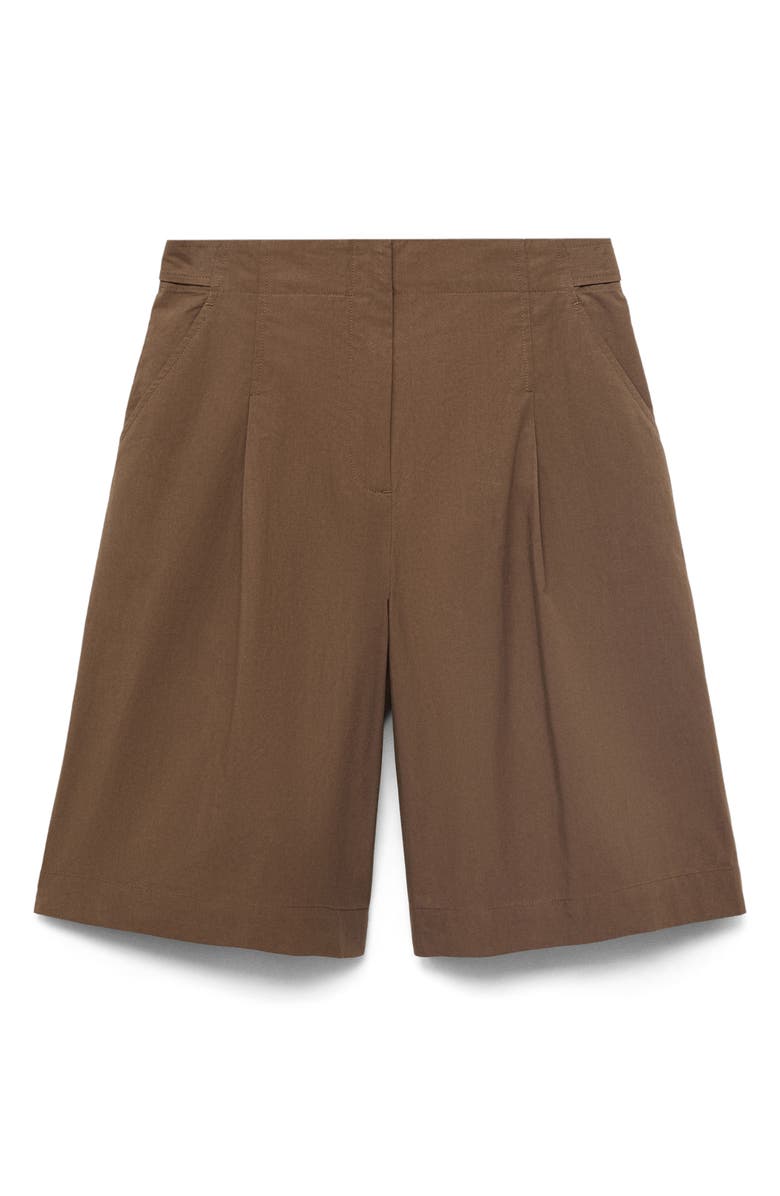 MANGO Cotton Bermuda Shorts, Alternate, color, Brown