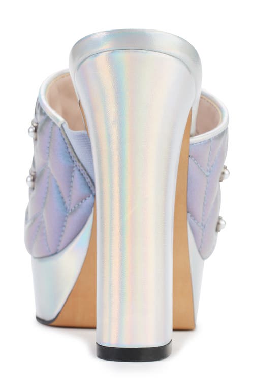 Karl Lagerfeld Aviva Platform Sandal In Opalescent