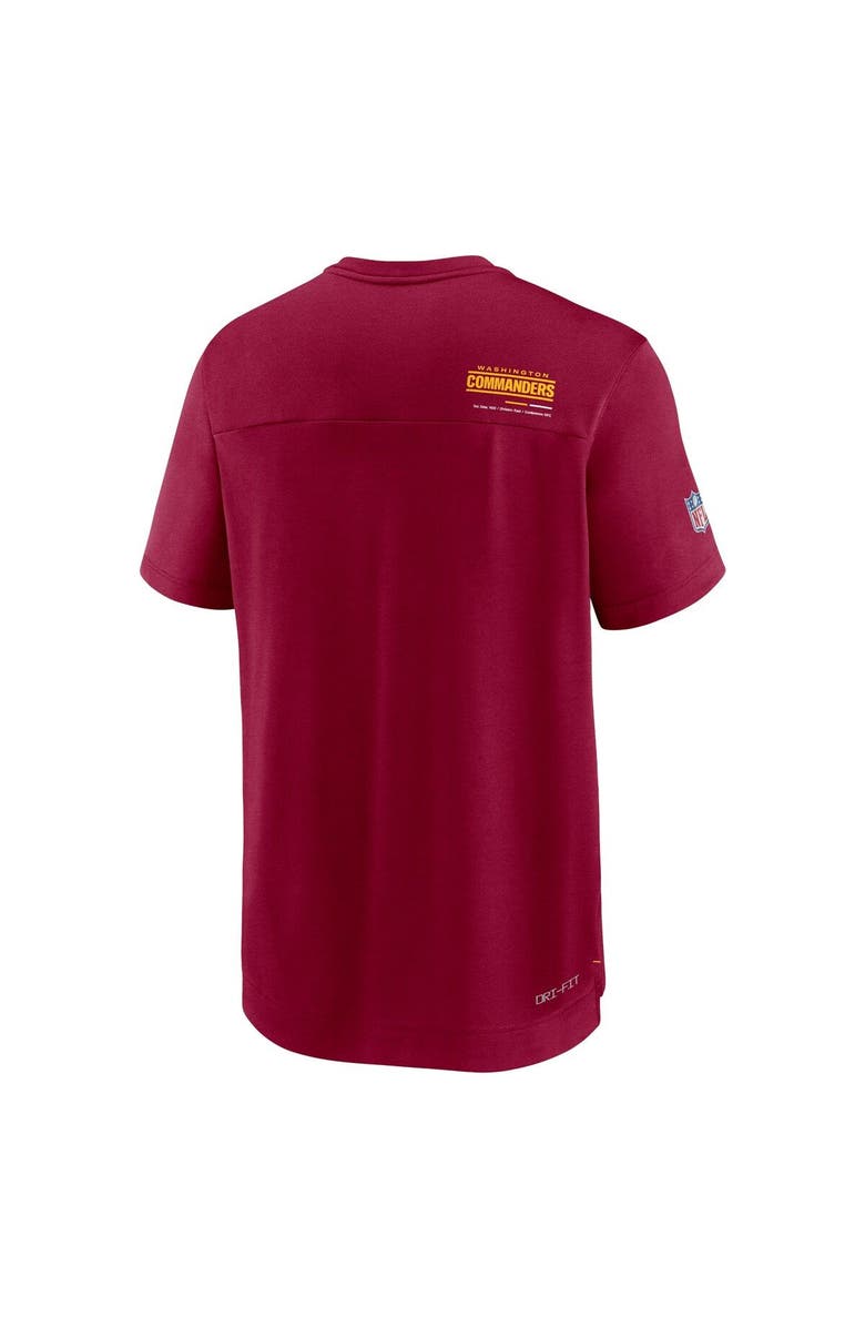 Nike Men's Nike Burgundy Washington Commanders Sideline Coach Chevron Lock Up Logo V-Neck Performance T-Shirt, Alternate, color, Burgundy
