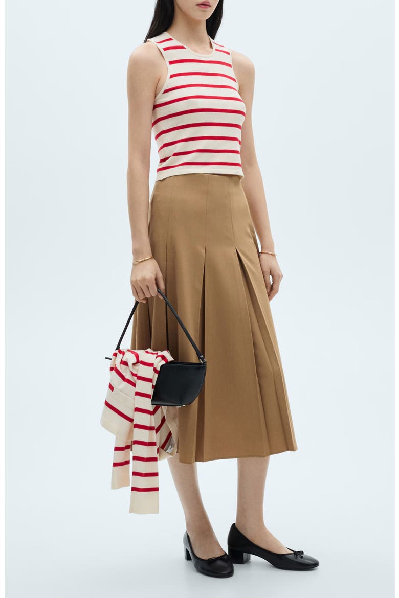 Stripe Knit Crop Tank, Alternate, color, RED