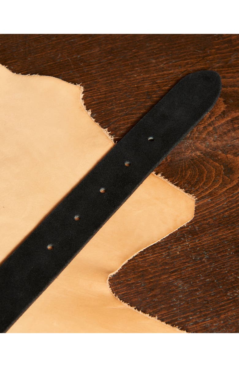 Fortela Tea Suede Leather Belt, Alternate, color, Black