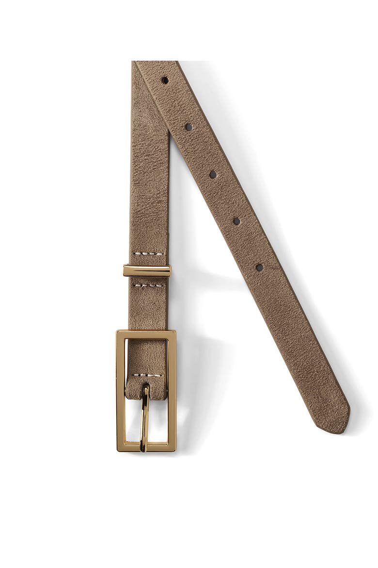 Skinny Belt, Alternate, color, Gray Faux Suede