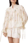 AllSaints Delphine Floral Button-Up Top