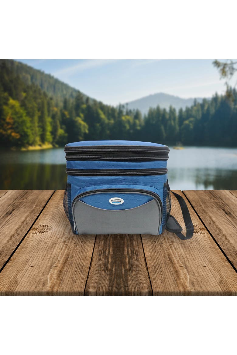 6 Can Insulated Cooler Bag with Hard Liner, Alternate, color, Blue
