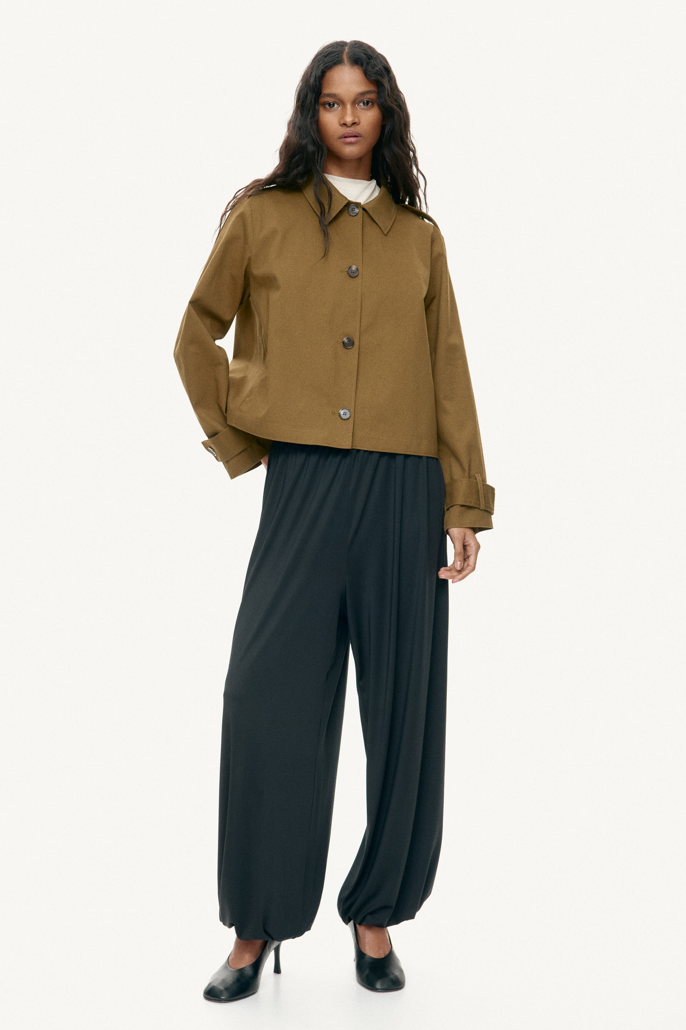 Trench-look cotton jacket - image 2