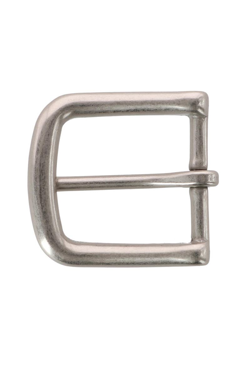 32mm Solid Brass Nickel Matte Single Prong Buckle, Alternate, color, Silver