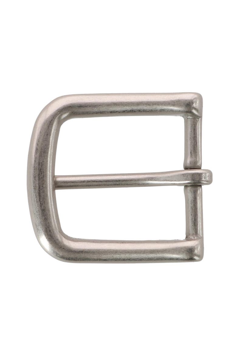 Trafalgar 32mm Solid Brass Nickel Matte Single Prong Buckle, Alternate, color, Silver