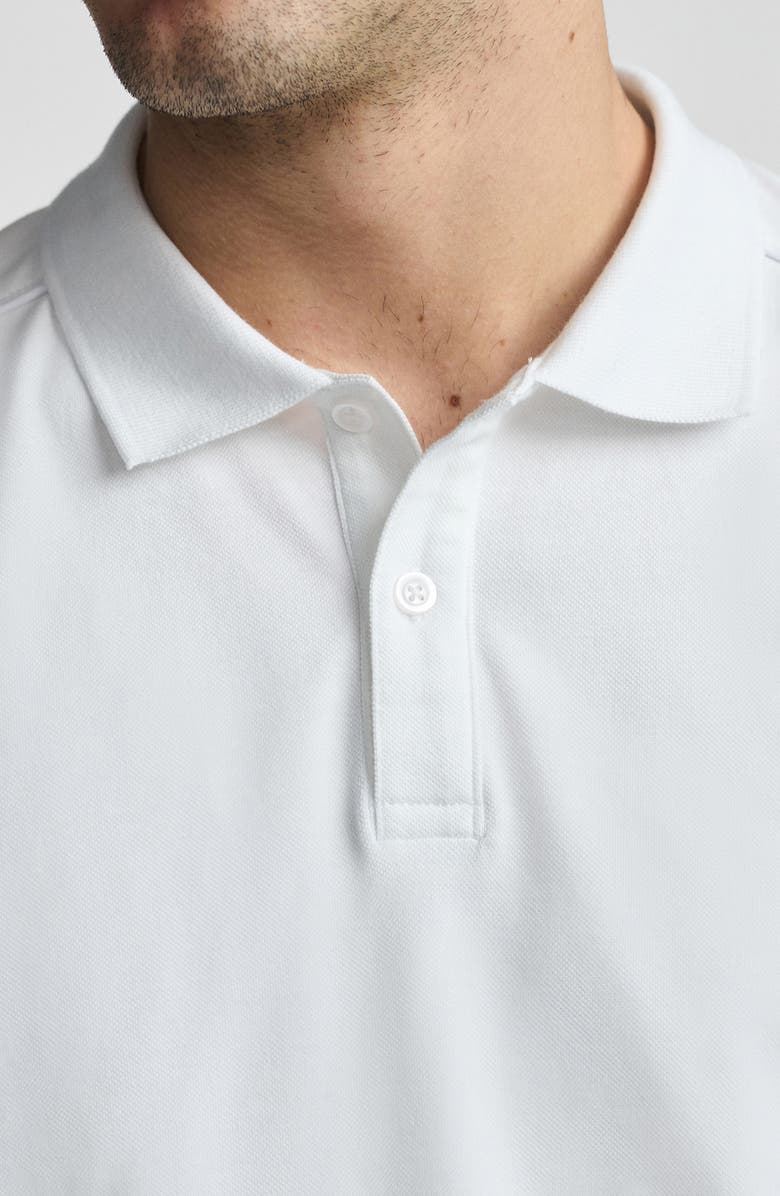 Mavi Jeans Regular Fit Stretch Cotton Polo, Alternate, color, White