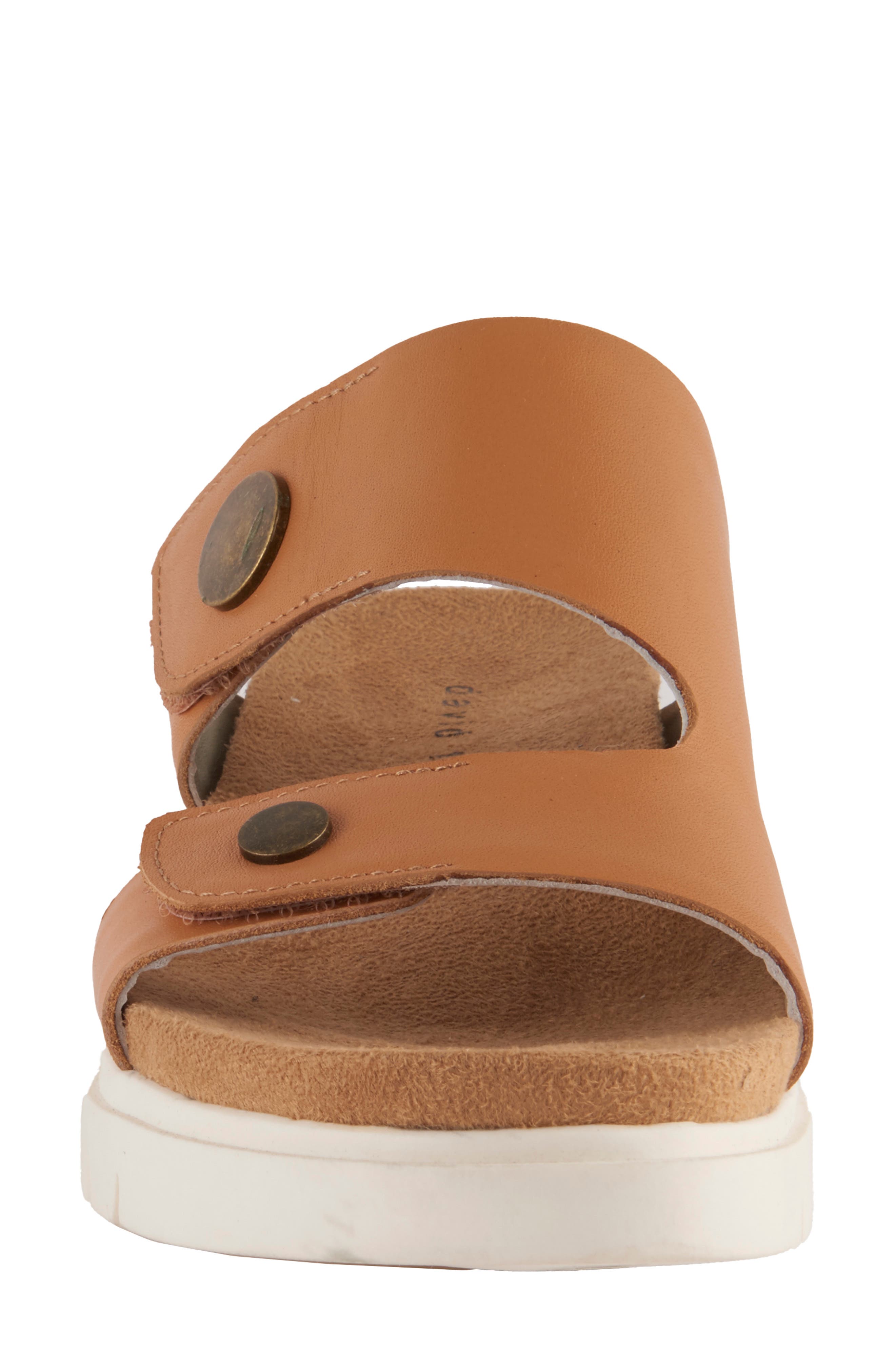 Elena Wedge Slide Sandal, Alternate, color, HONEY CALF