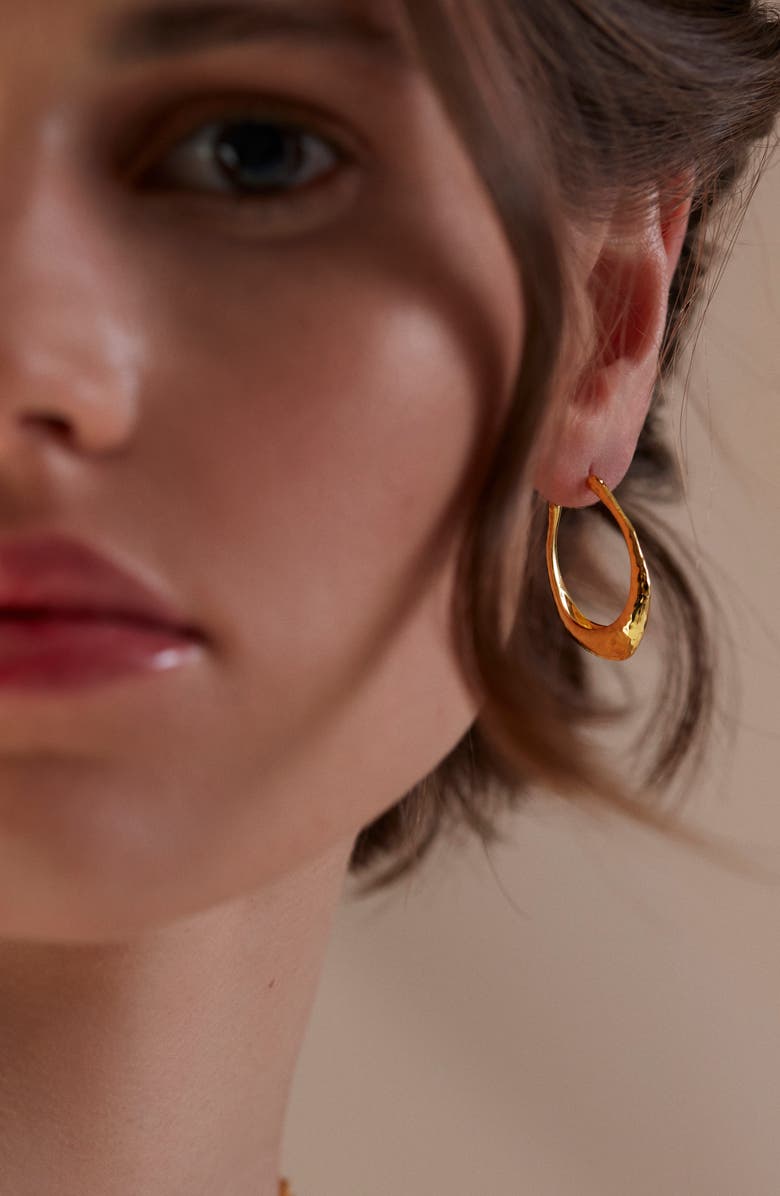 Monica Vinader Deia Hoop Earrings, Alternate, color, 18Ct Gold Vermeil On Sterling