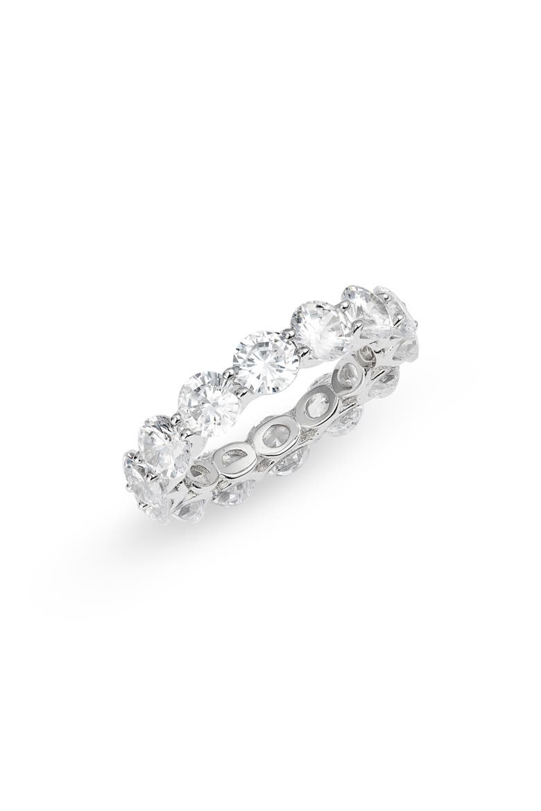 Adina's Jewels Eternity Ring, Main, color, SILVER