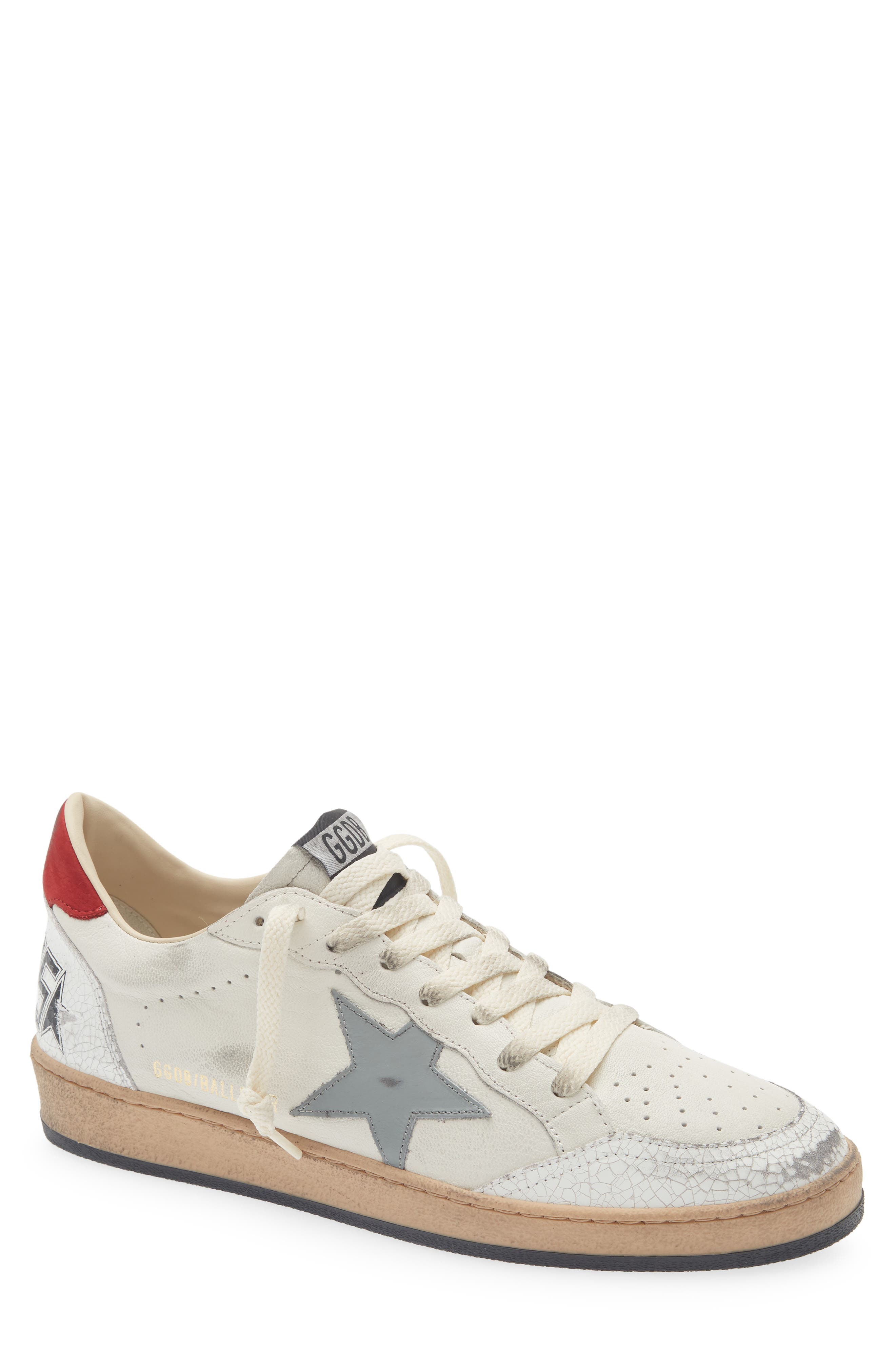 Ball Star Sneaker, Main, color, WHITE/ SILVER BLUE/ RED