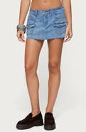 EDIKTED Lury Cargo Denim Miniskort