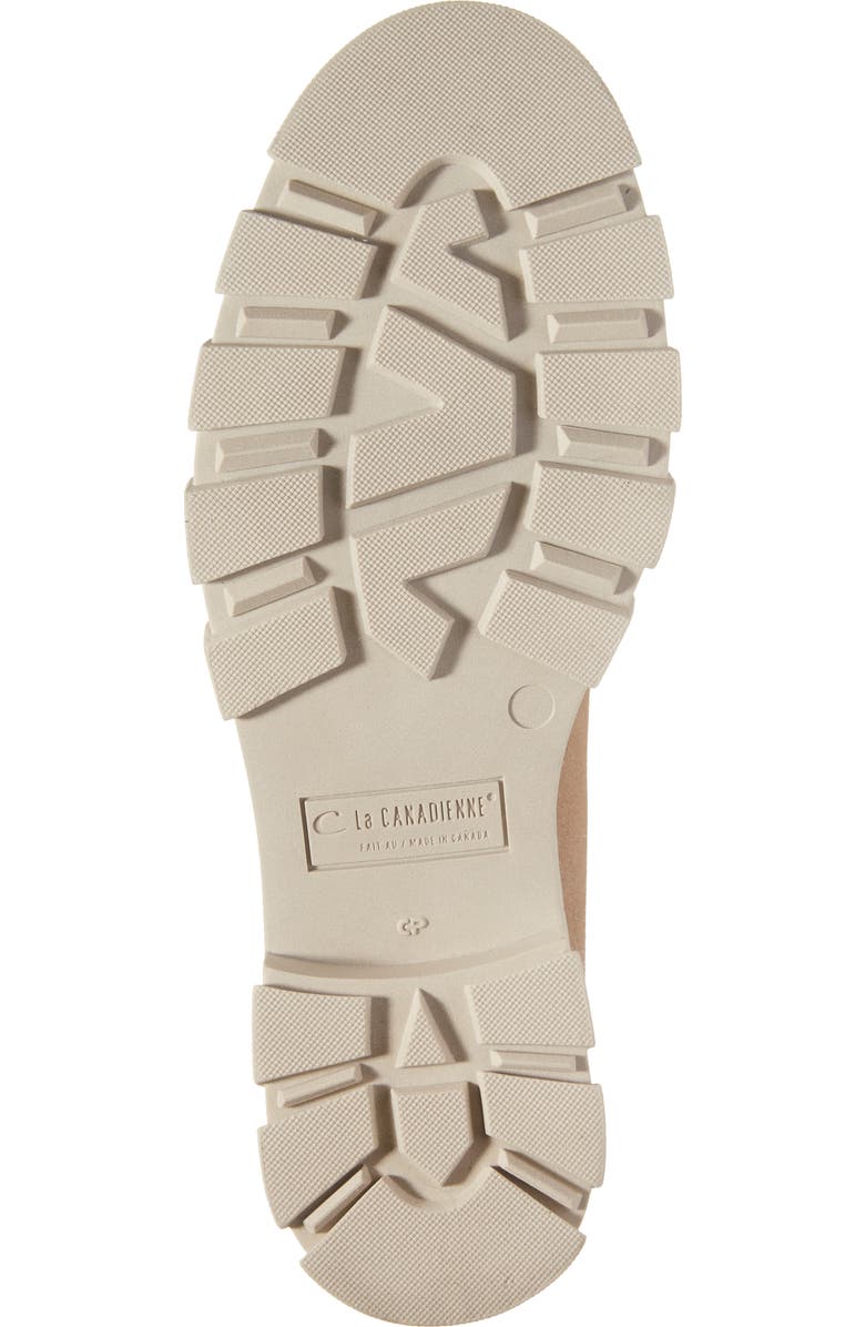 La Canadienne Daniel Waterproof Platform Penny Loafer, Alternate, color, Biscotti Suede