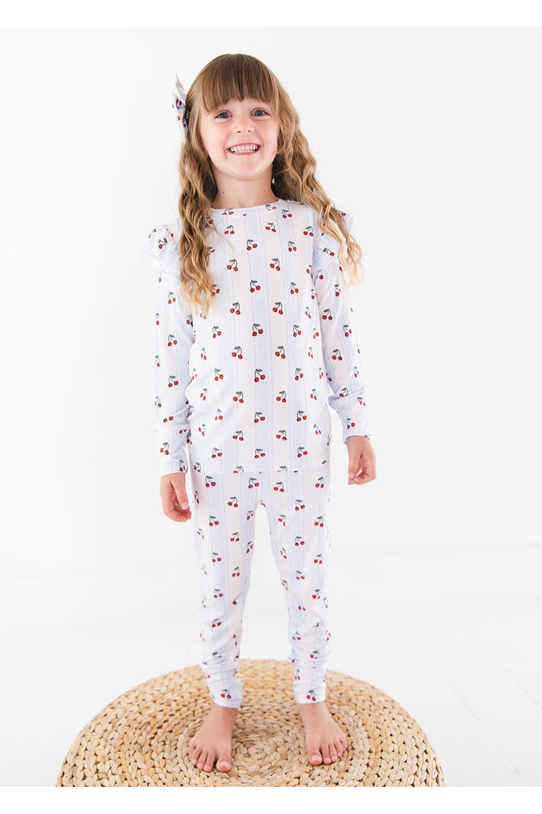 Ruffle Pajama Set, Alternate, color, Multicolored
