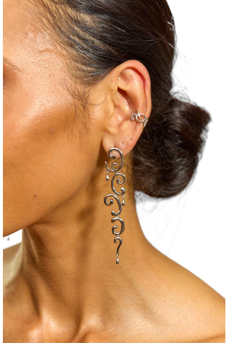 Element Drop Earrings, Alternate, color, Sterling Silver