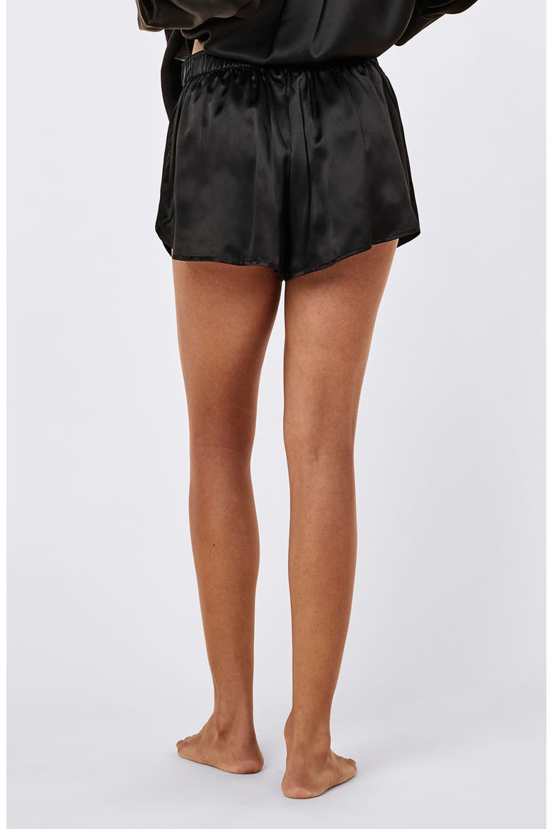 Audrey Mulberry Silk Boxer Shorts, Alternate, color, BLACK