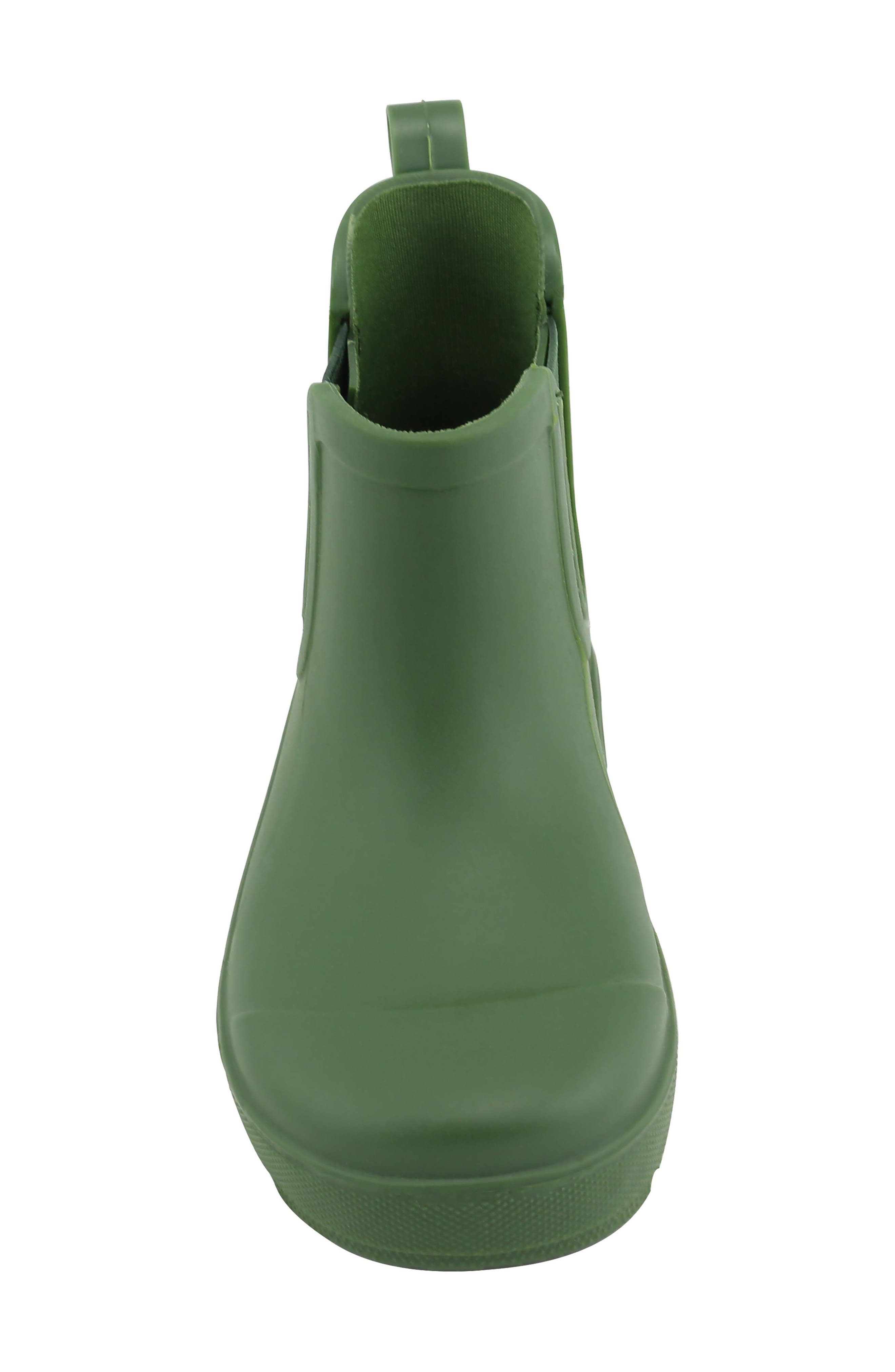 BEARPAW Kids' Waterproof Chelsea Rain Boot, Alternate, color, Hunter Green