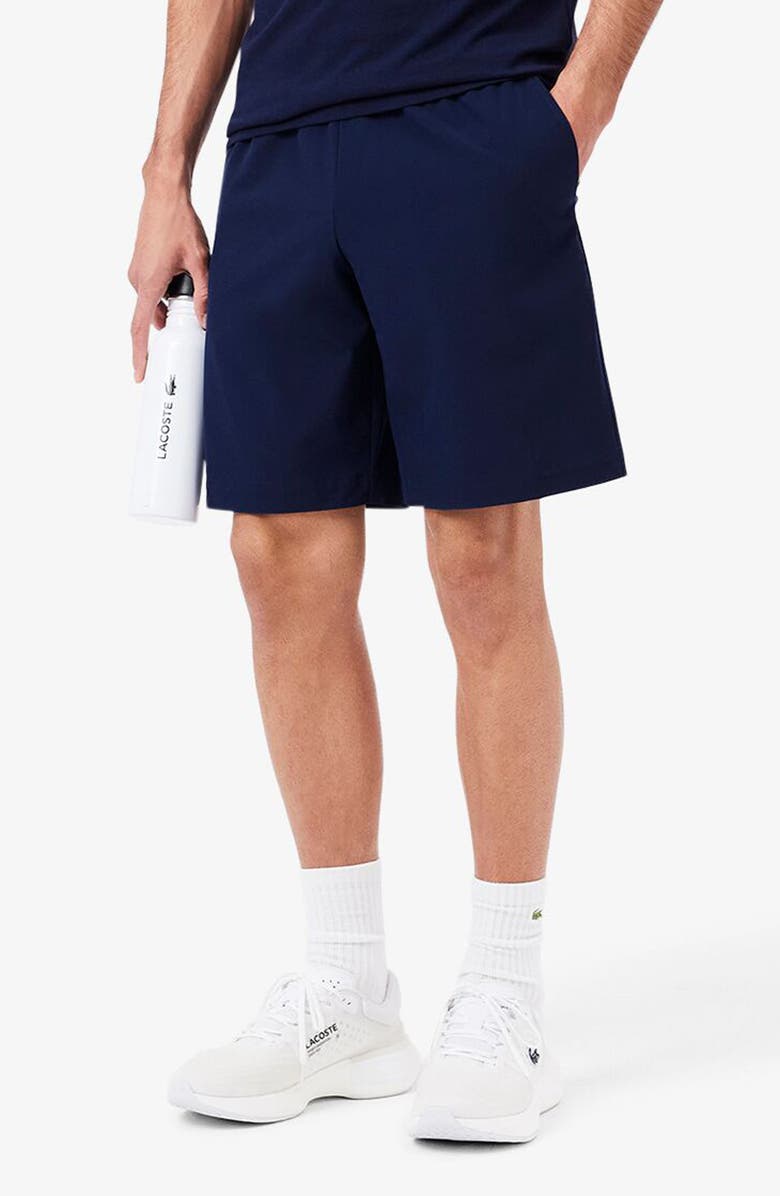 Lacoste Solid Active Shorts, Main, color, Navy Blue