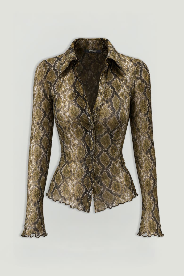 Snake Print Shirt, Alternate, color, Multi-Colored